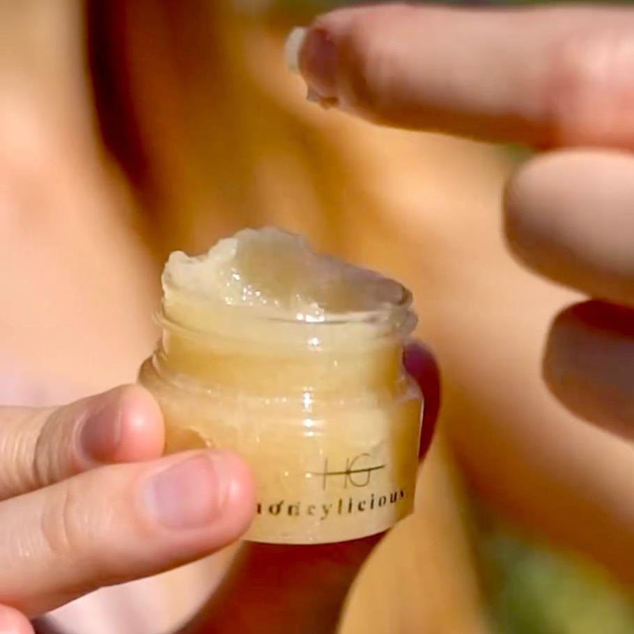 Honingzoete lippenexfoliant