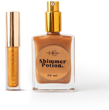 Summer Shine Set Shimmer Potion T. Bronze & Heyhoney! Sparkling Mango Tinted Lip Oil