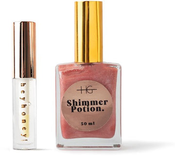 Summer Shine Set Shimmer Potion Sunburst Pink & Heyhoney! Honey Tinted Lip Oil