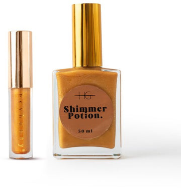 Summer Shine Set Shimmer Potion Golden Glow & Heyhoney! Sparkly Mango Tinted Lip Oil