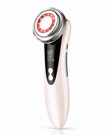 Face Led Round Massager Pink
