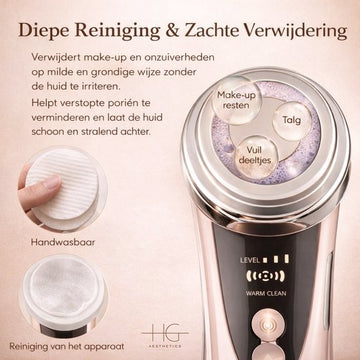 Face Led Round Massager Pink