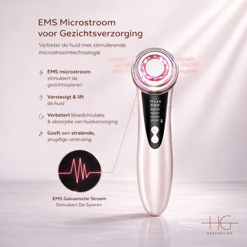 Face Led Round Massager Pink