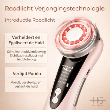 Face Led Round Massager Pink