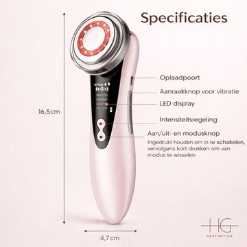 Face Led Round Massager Pink