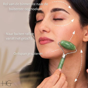 HG Aesthetics | Authentic Jade Roller | Green