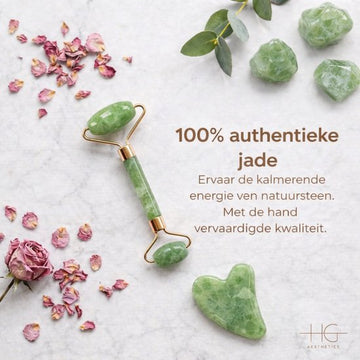 HG Aesthetics | Authentic Jade Roller | Green