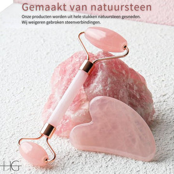HG 100% Pure Authentic Rose Quartz Face Roller