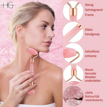 HG 100% Pure Authentic Rose Quartz Face Roller