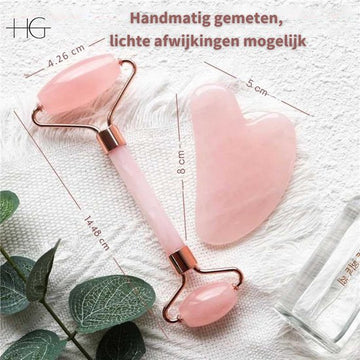 HG 100% Pure Authentic Rose Quartz Face Roller