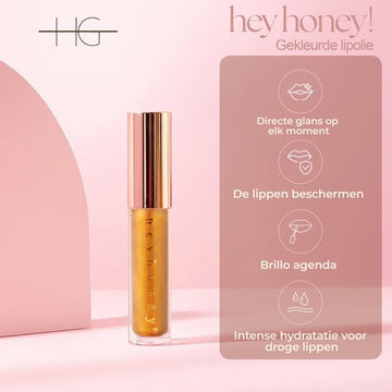 HeyHoney Tinted Lip Oil | Sparkly Mango | with SPF (10 ML)