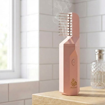 HG Aesthetics Golden Scent Kit – Hair Bukhoor Comb & Glow Potion Multifunctional Dry Oil – Fragranced Hair & Skin Care Set for Nourishment, Hydration, Shine & Glow