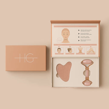 Rose Quartz Facial Roller & Gua Sha Set