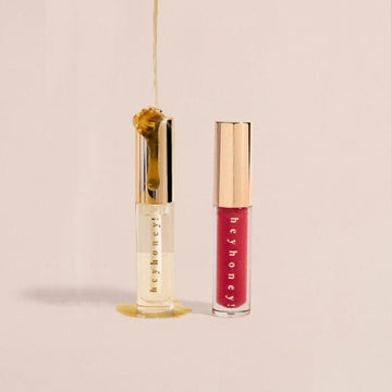 Glanzende rode lippen duo