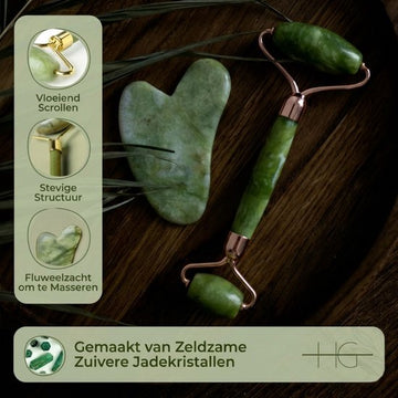 HG Aesthetics | Authentic Jade Roller | Green