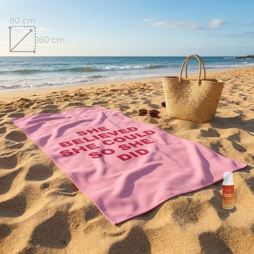 HG Micro-fiber  Beach Towel | Pink | Bath Towel | Travel towel