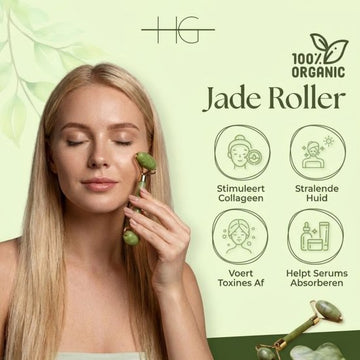 HG Aesthetics | Authentic Jade Roller | Green